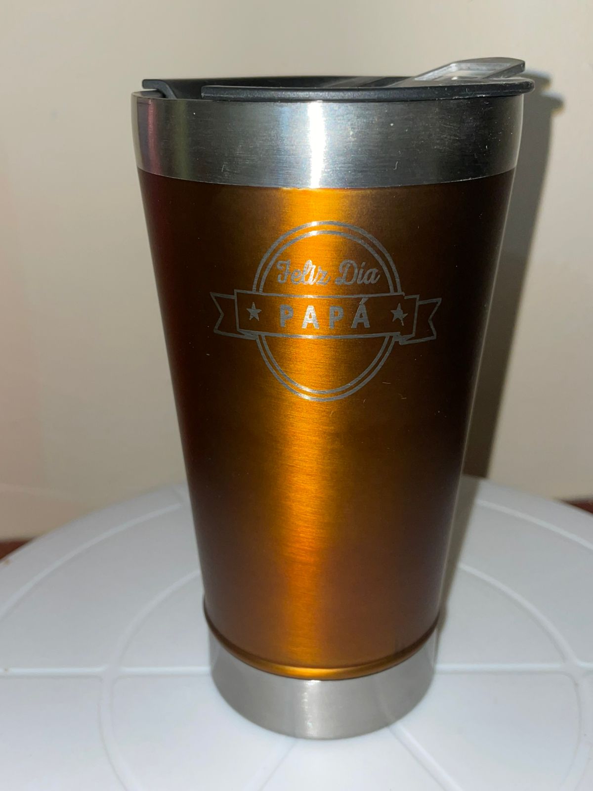 Vaso grabado con láser
